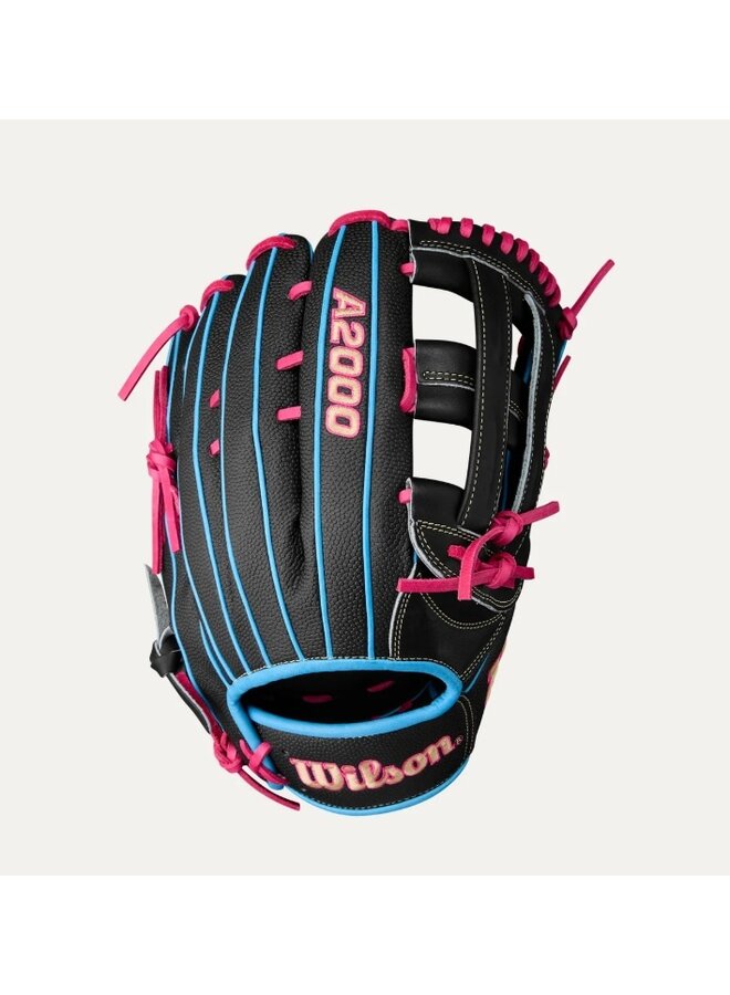 WILSON SUMMER 2025 A2000 1777 GLOVE 12.75" BLACK/SKYBLUE/PINK