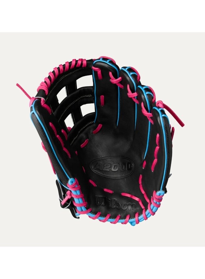 WILSON SUMMER 2025 A2000 1777 GLOVE 12.75" BLACK/SKYBLUE/PINK