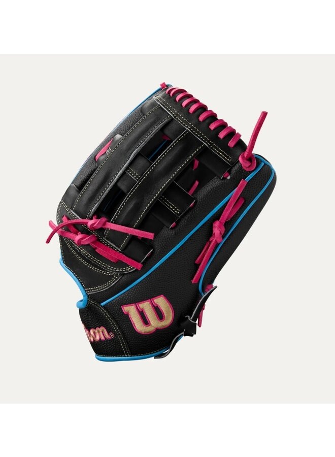 WILSON SUMMER 2025 A2000 1777 GLOVE 12.75" BLACK/SKYBLUE/PINK