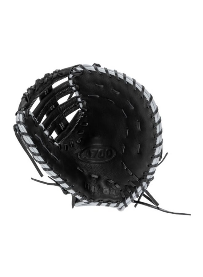 Wilson A700 12 First Base  Mitt FB Black/Silver