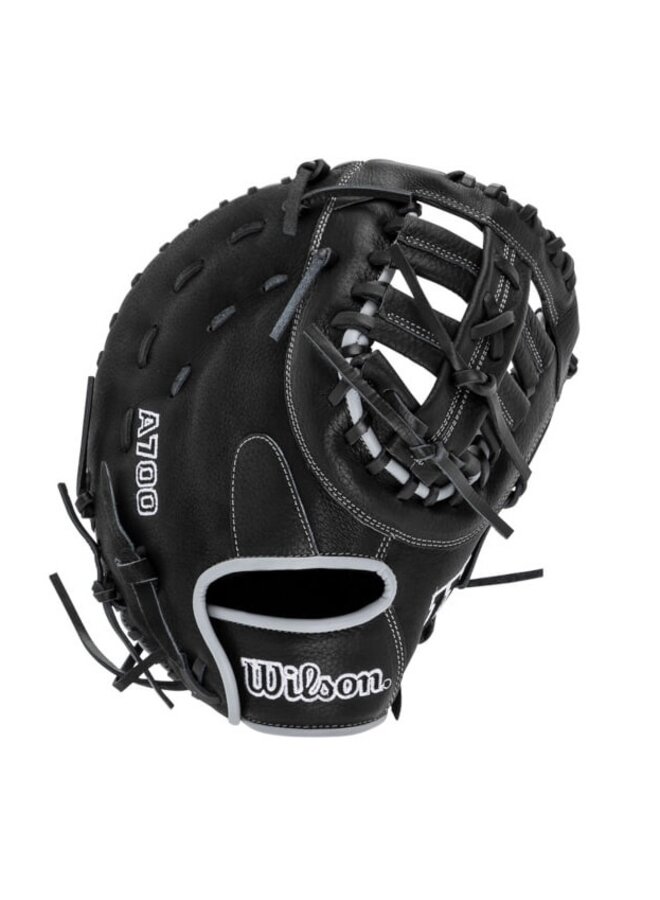 Wilson A700 12 First Base  Mitt FB Black/Silver