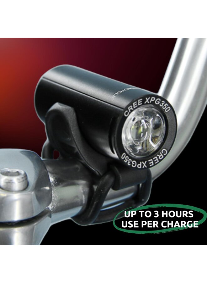 ULTRACYCLE, USB 300 LUMEN HEADLIGHT RECHARGABLE