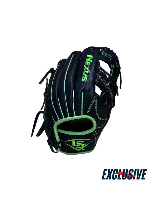 LOUISVILLE NEXUS VIPER YTH FIELDING GLOVES SMU BLACK/NEON GREEN 11.25" RHT