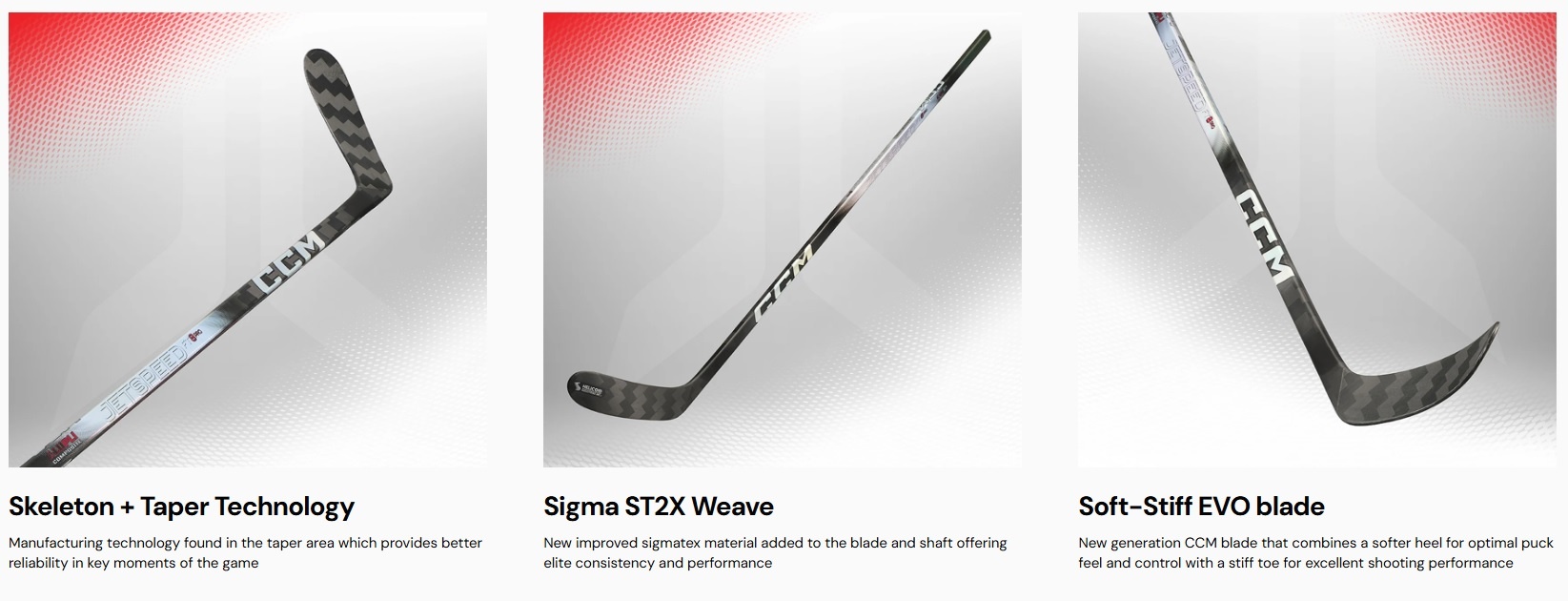 CCM Jetspeed FT8 pro sticks canada
