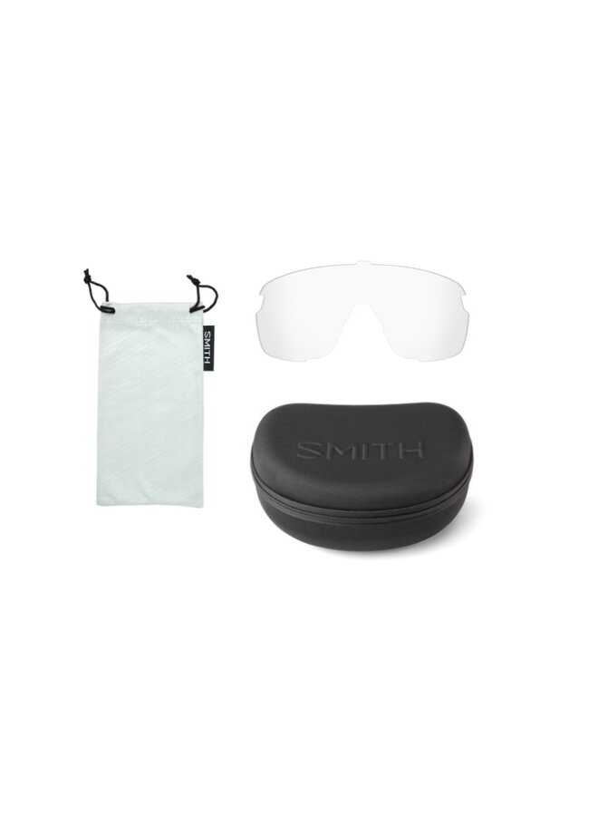 Smith Glasses Bobcat Matte Black ChromaPop Rose Blue Mirror / Clear