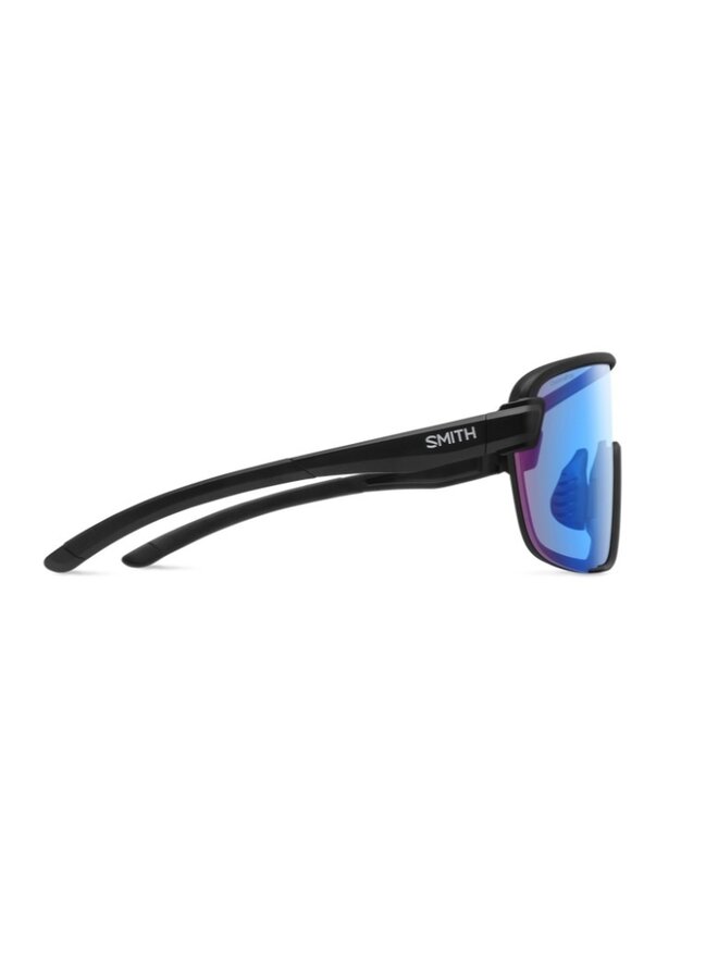 Smith Glasses Bobcat Matte Black ChromaPop Rose Blue Mirror / Clear