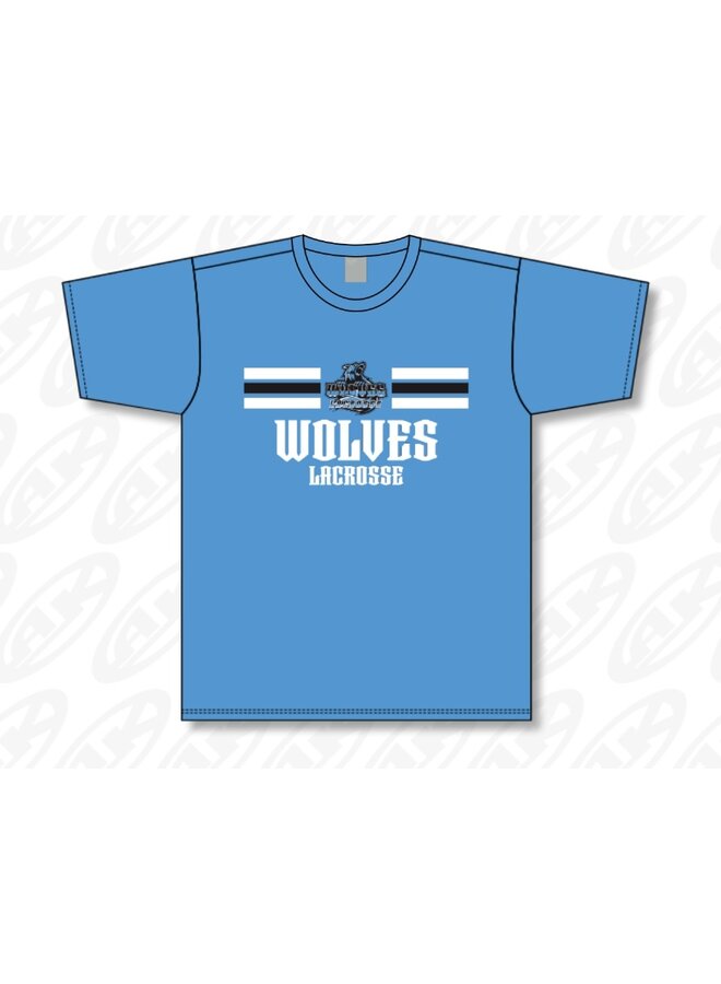 AK WOLVES LACROSSE T-SHIRT CAROLINA BLUE