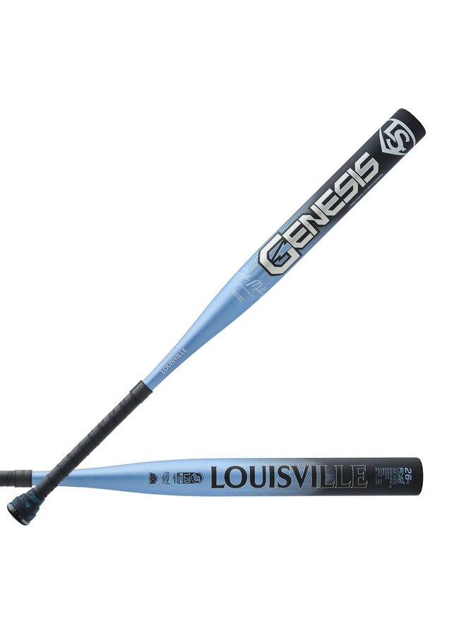 2025 LOUISVILLE GENESIS 1PC TYLER MARSHBURN SLOPITCH BAT BLACK - BLUE