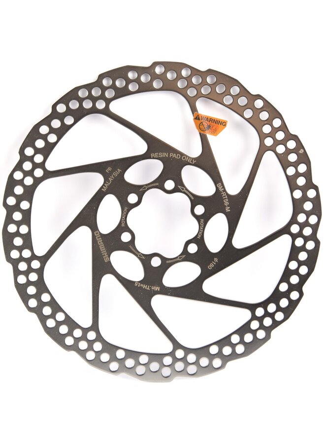 SHIMANO ROTOR FOR DISC BRAKE, SM-RT56, M 180MM, 6-BOLT TYPE, FOR RESIN PAD ONLY