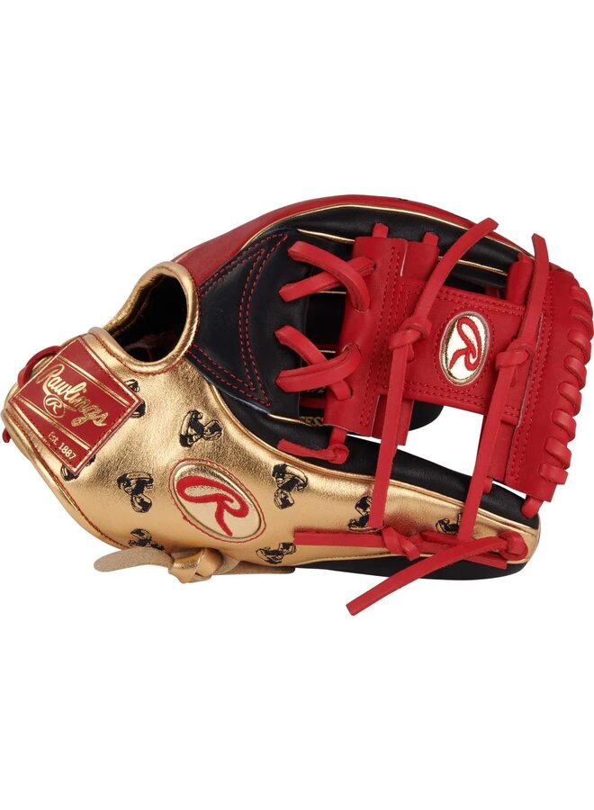 RAWLINGS GOLD GLOVE 11.5" BASEBALL GLOVE JUNE 2025 GOTM RED/BLACK/GOLD