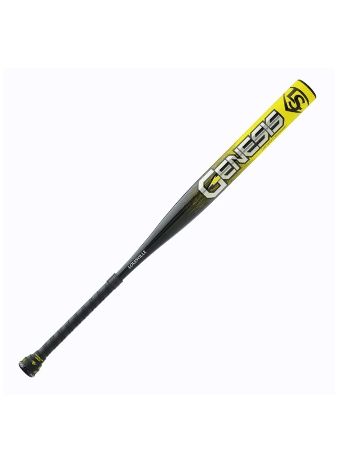 2025 LOUISVILLE GENESIS 1PC NEON SERIES SLOPITCH BAT BLACK - YELLOW