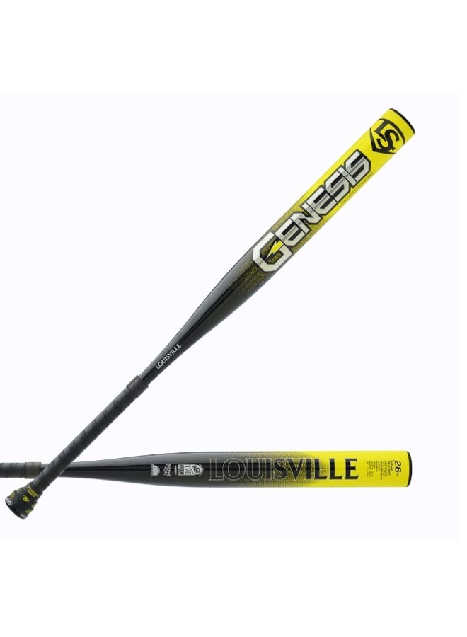 2025 LOUISVILLE GENESIS 1PC NEON SERIES SLOPITCH BAT BLACK - YELLOW