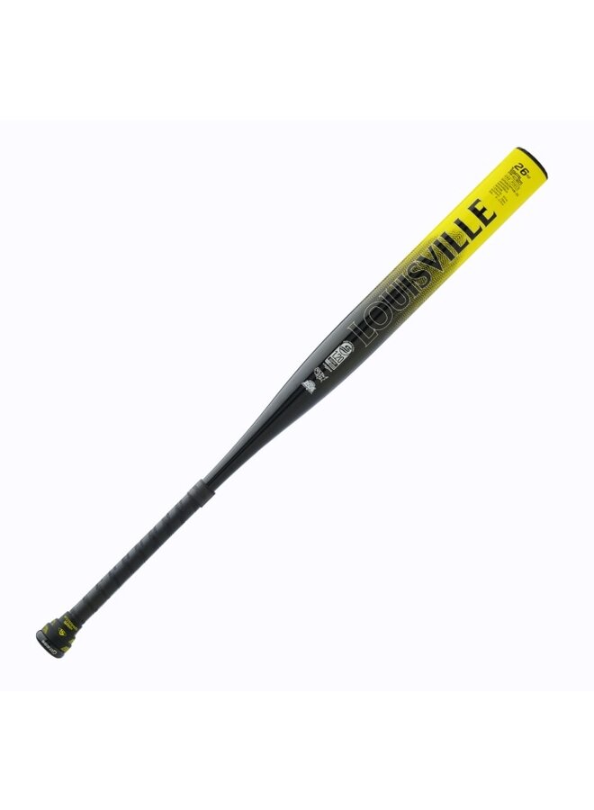 2025 LOUISVILLE GENESIS 1PC NEON SERIES SLOPITCH BAT BLACK - YELLOW