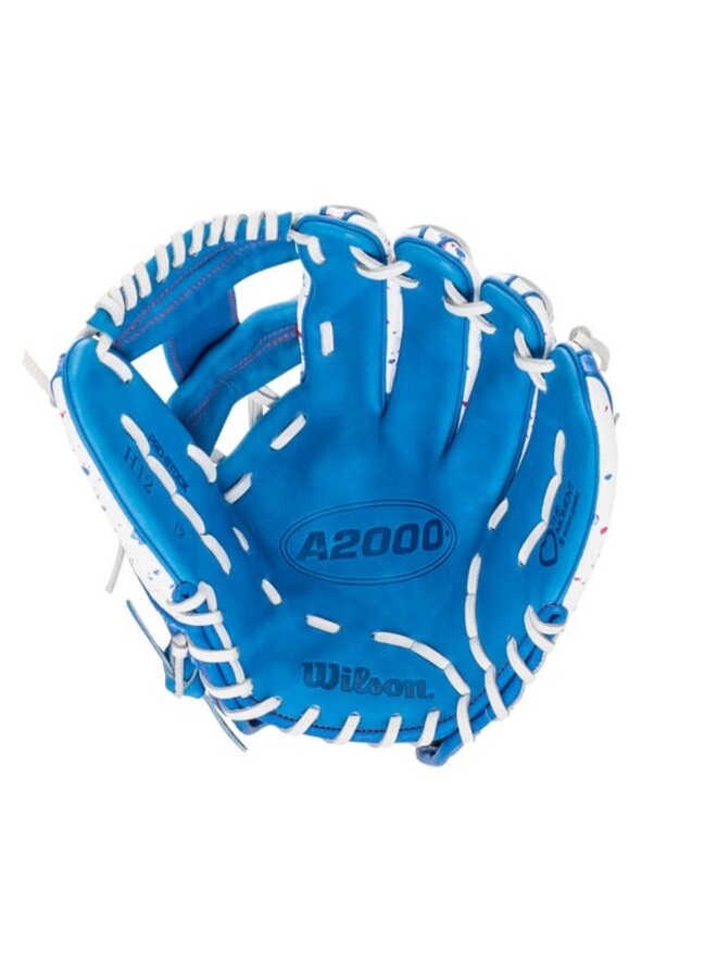 WILSON A2000 LOVE THE MOMENT FP12 GLOVE 12" BLUE-WHITE SPLATTER