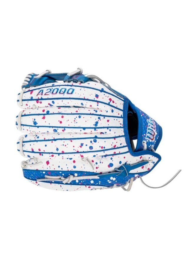 WILSON A2000 LOVE THE MOMENT FP12 GLOVE 12" BLUE-WHITE SPLATTER