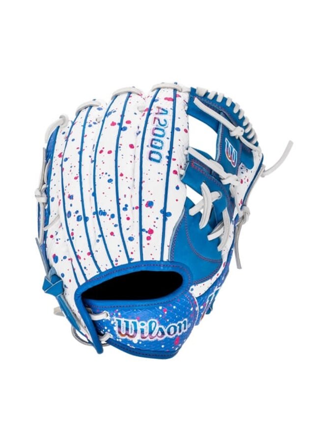 WILSON A2000 LOVE THE MOMENT FP12 GLOVE 12" BLUE-WHITE SPLATTER