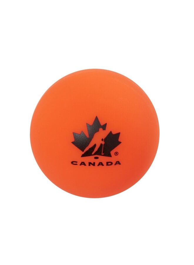 TEAM CANADA STREET HOCKEY BALL 65MM 50G MEDIUM ORANGE 12 PACK
