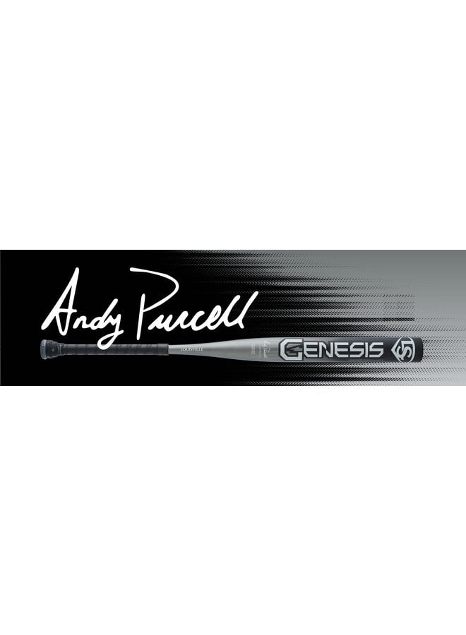 2025 LOUISVILLE GENESIS 1PC ANDY PURCELL SLOPITCH BAT SILVER - BLACK