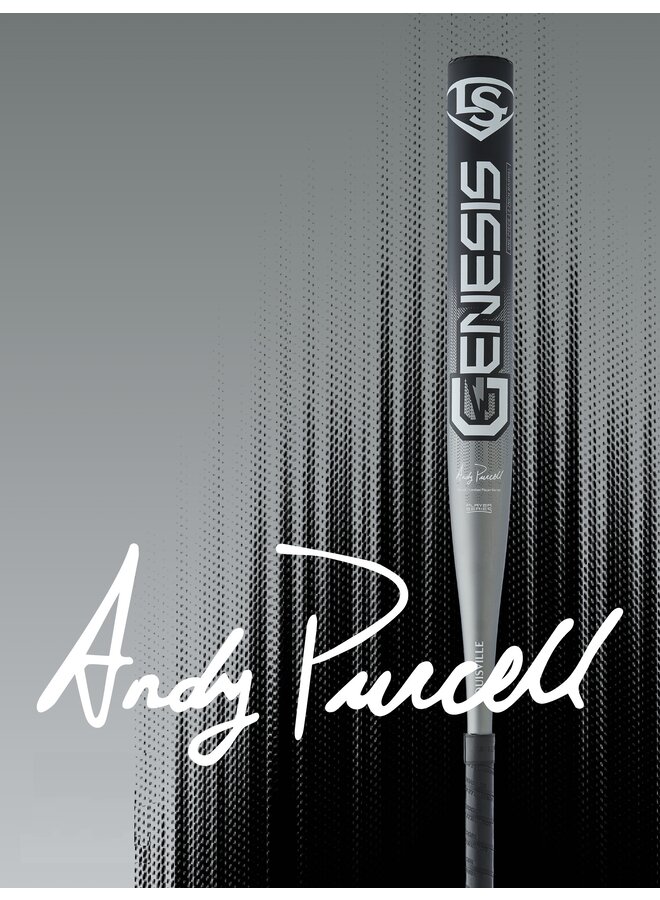 2025 LOUISVILLE GENESIS 1PC ANDY PURCELL SLOPITCH BAT SILVER - BLACK
