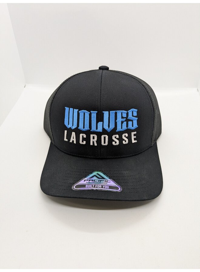 2025 WOLVES TRUCKER SNAPBACK HAT BLACK/BLACK