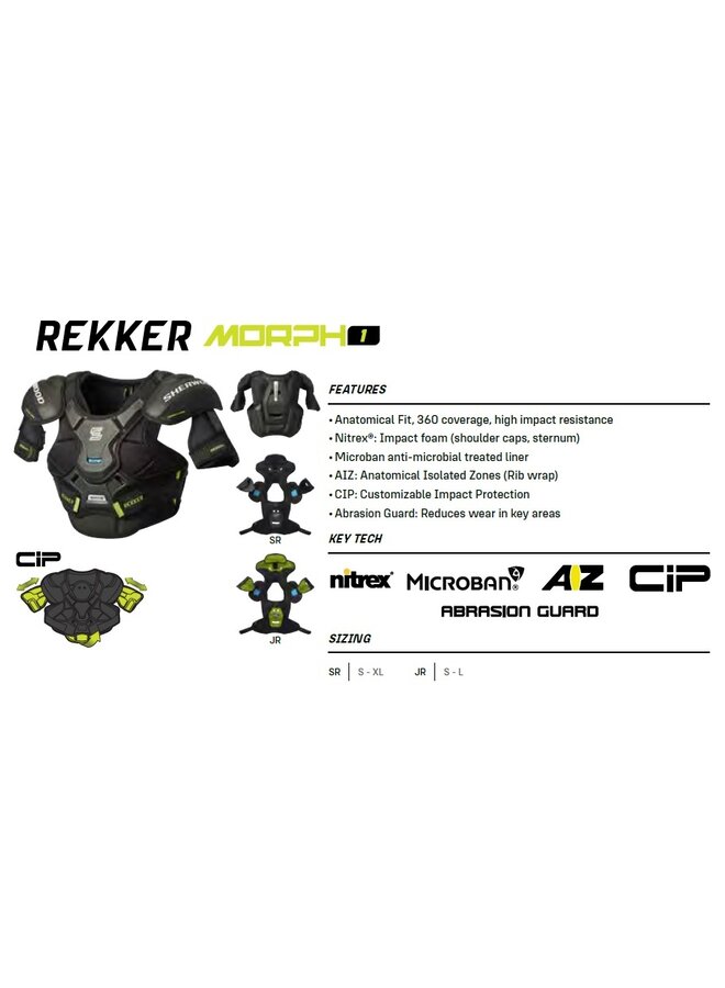 2025 SHERWOOD SP REKKER MORPH 1 JR SHOULDER PAD