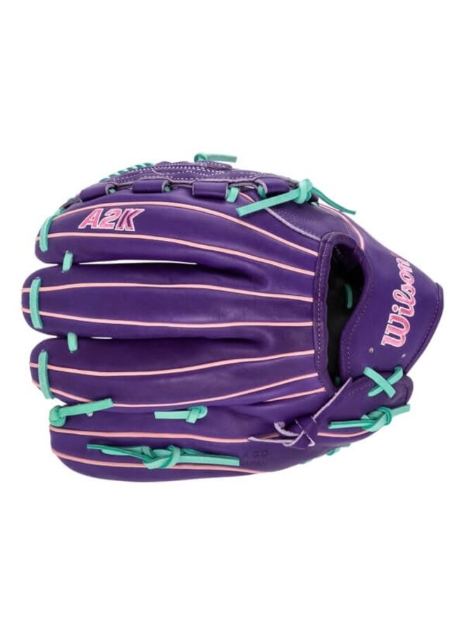 2025 FALL WILSON A2K B23 W/ASO WEB 12" PURPLE / PINK /SEAFOAM