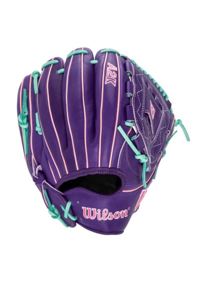 2025 FALL WILSON A2K B23 W/ASO WEB 12" PURPLE / PINK /SEAFOAM