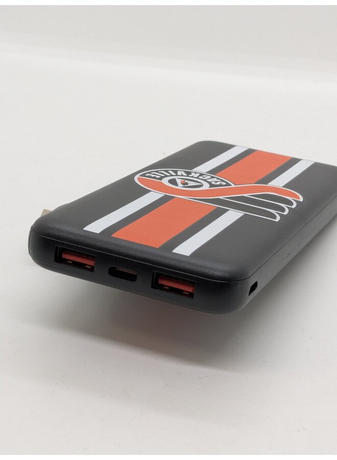 SACKVILLE FLYERS WIRELESS CHARGING POWER BANK 1000mah USB & USC