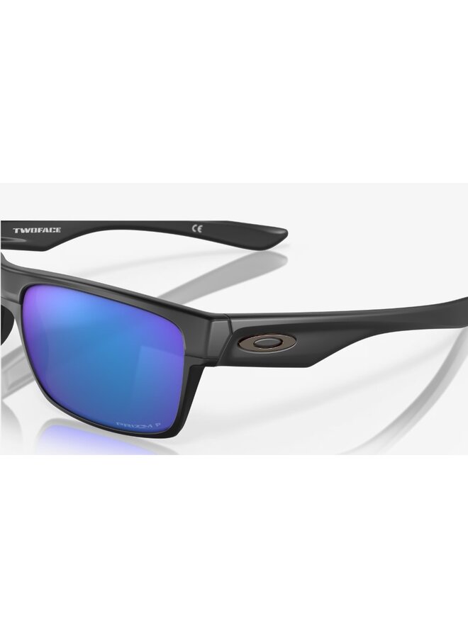 Oakley Two Face Matte Black w/ PRIZM Sapphire Polarized