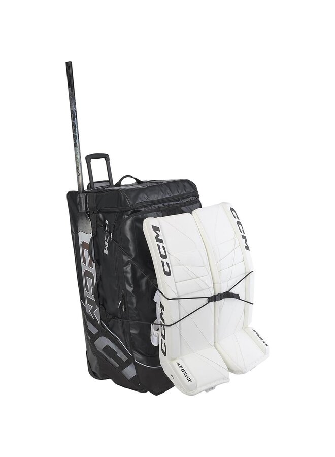 2025 CCM WHEELED GOALIE BAG 40" BLACK/WHITE