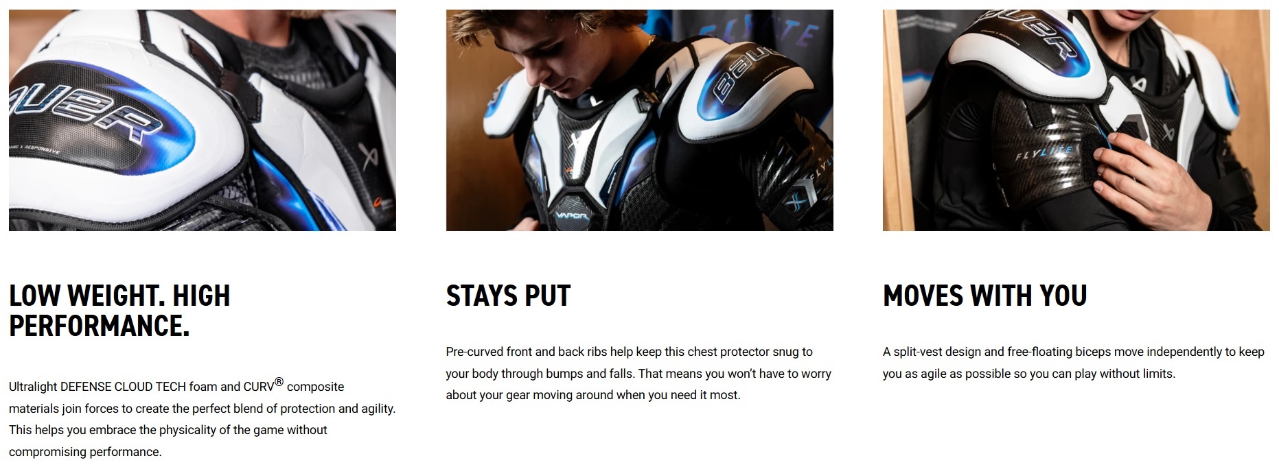 bauer vapor flylite hockey