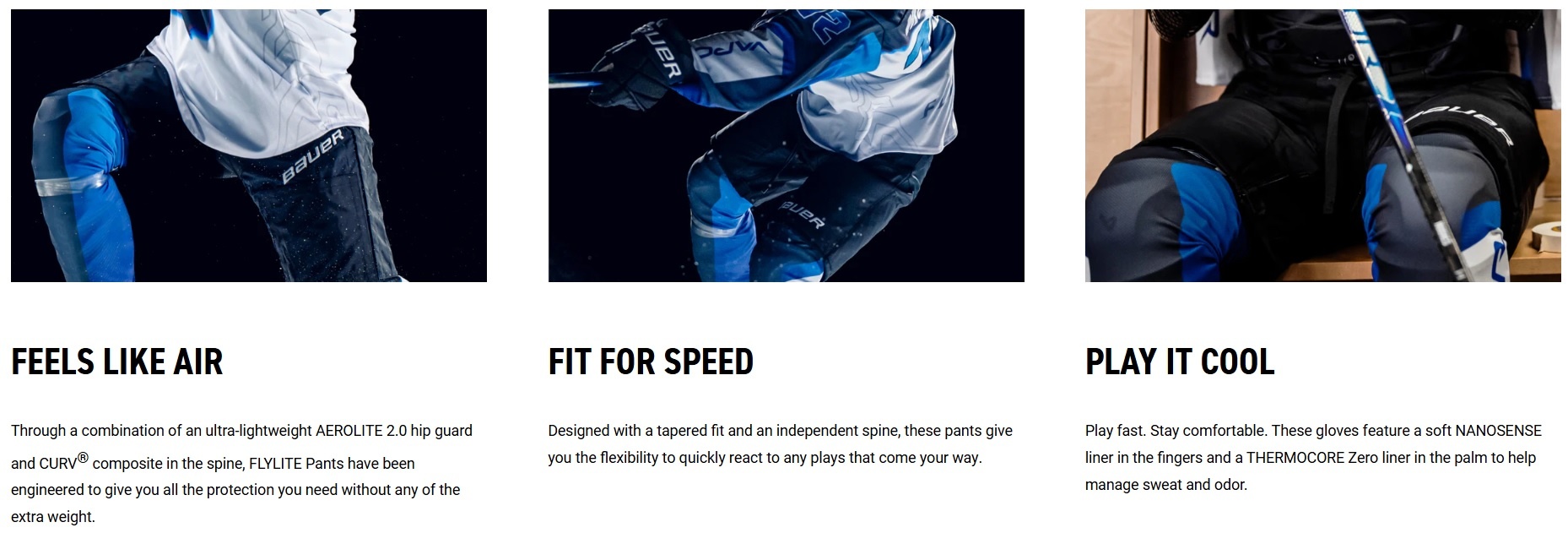 bauer flylite hockey pants