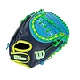 2025 FALL WILSON A2000 PF33SS CATCHERS MITT 33" NAVY / SKY BLUE / YELLOW