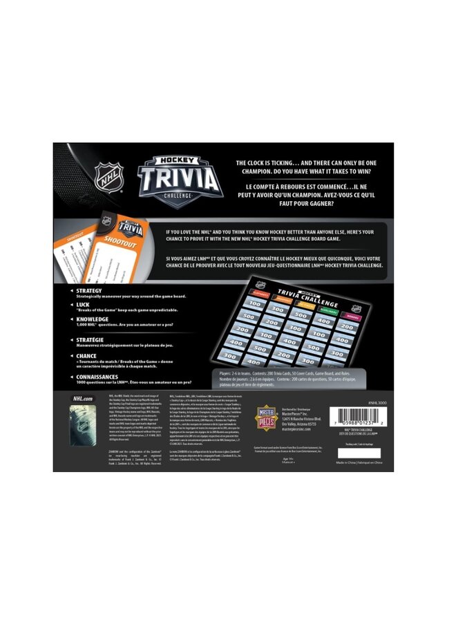 NHL HOCKEY TRIVIA CHALLENGE