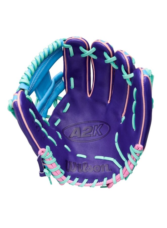 2025 WILSON A2000 A2K 1720 11.5" GLOVE GOTM OCT PURPLE / SKY BLUE