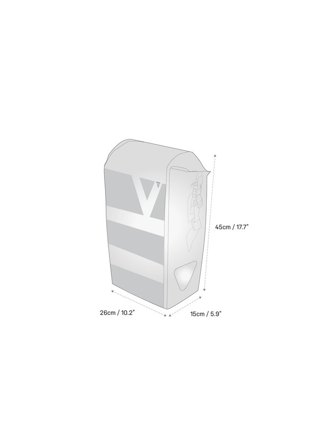 TOPEAK PANNIER DRYBAG 15L SINGLE BLK