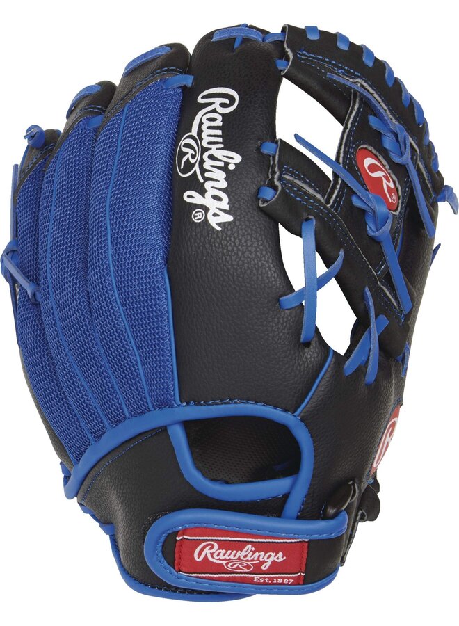 Rawlings Junior Playmaker - 11" Baseball Glove Black/Royal