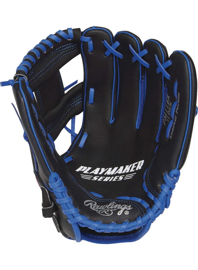 Rawlings Junior Playmaker - 11" Baseball Glove Black/Royal