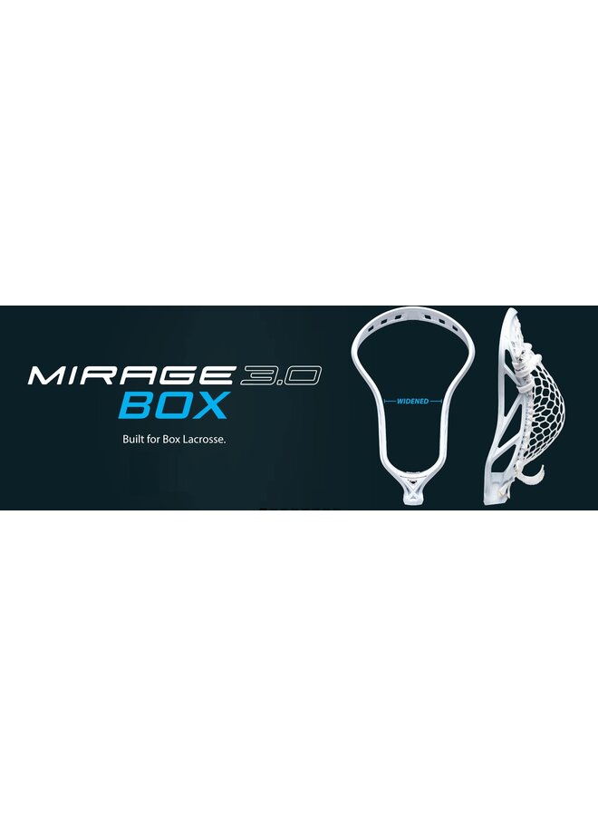 ECD MIRAGE 3.0 BOX LACROSSE HEAD UNSTRUNG  WHITE