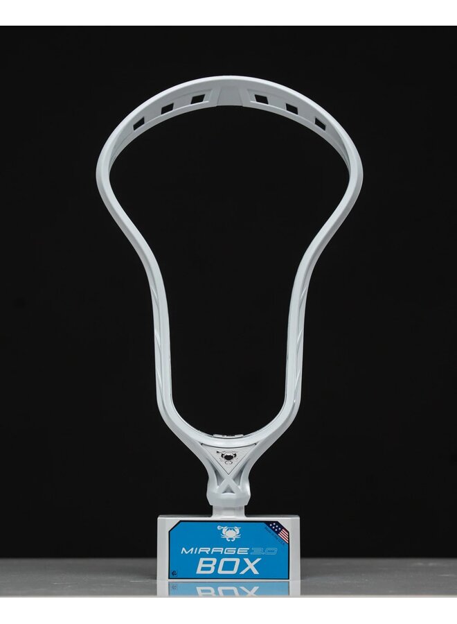 ECD MIRAGE 3.0 BOX LACROSSE HEAD UNSTRUNG  WHITE