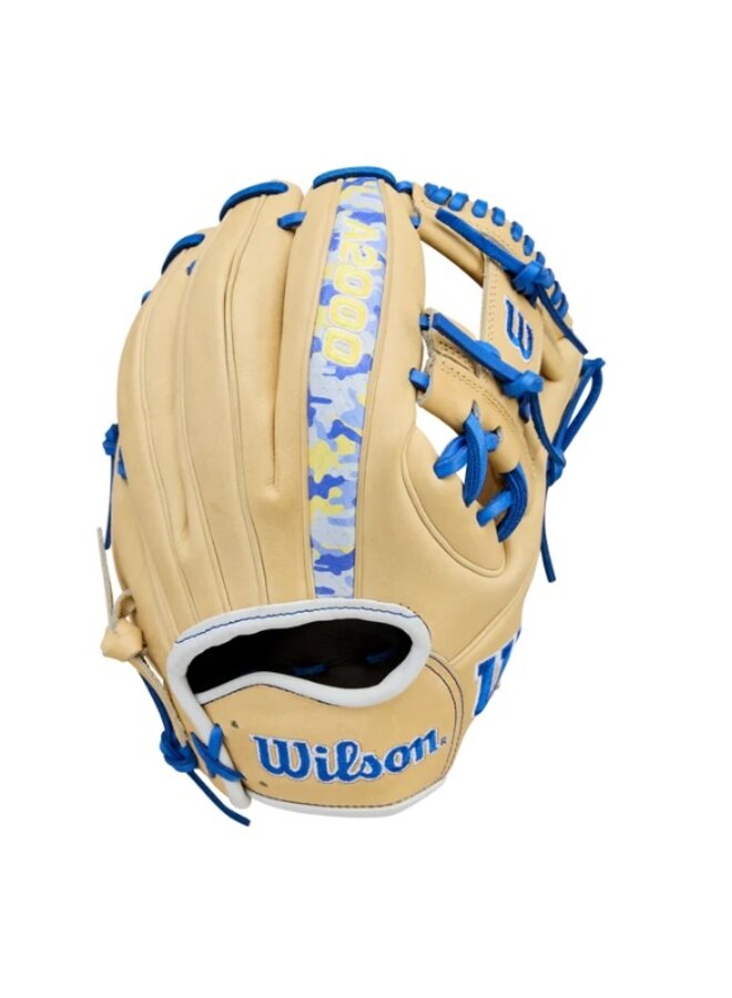WILSON WINTER A2000 BOBBY WITT JR 11.75" BLONDE / ROYAL / WHITE BASEBALL GLOVE
