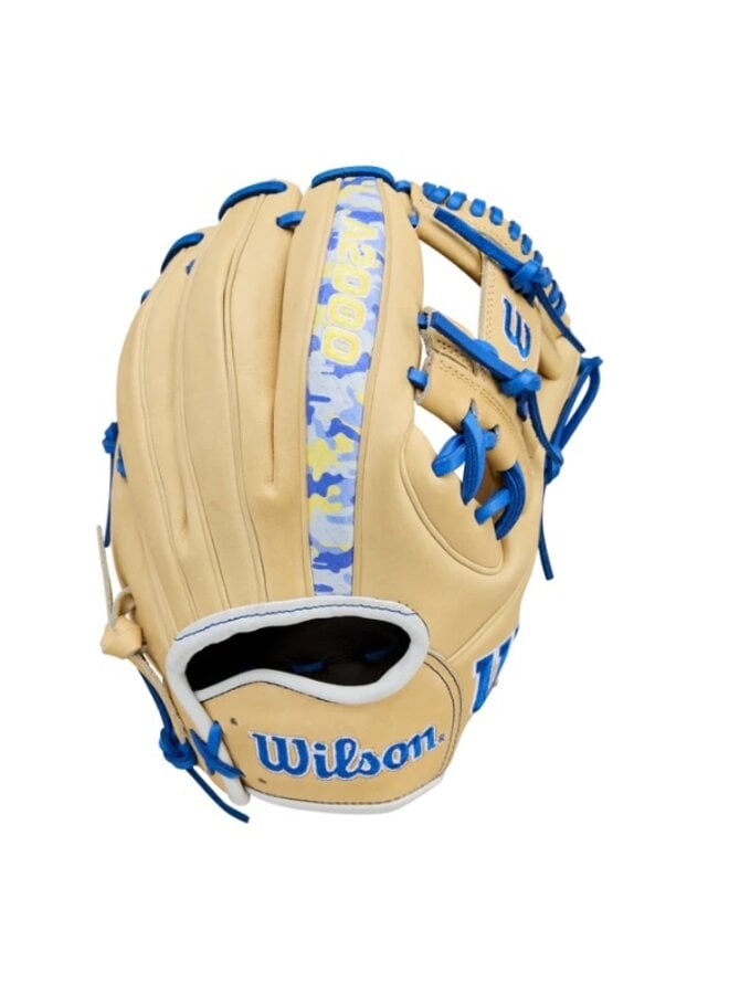 WILSON WINTER A2000 BOBBY WITT JR 11.75" BLONDE / ROYAL / WHITE BASEBALL GLOVE