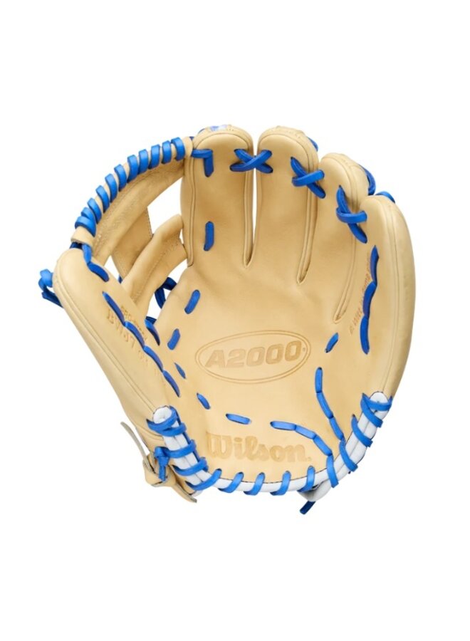 WILSON WINTER A2000 BOBBY WITT JR 11.75" BLONDE / ROYAL / WHITE BASEBALL GLOVE