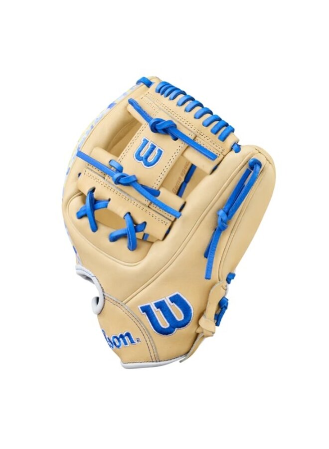 WILSON WINTER A2000 BOBBY WITT JR 11.75" BLONDE / ROYAL / WHITE BASEBALL GLOVE