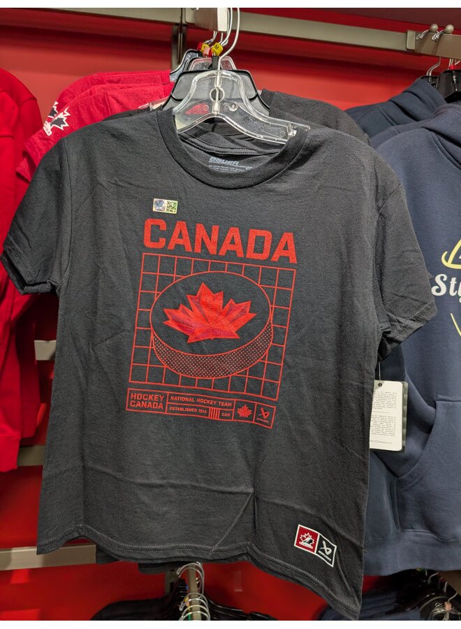 BAUER HOCKEY CANADA OLYMPIC PUCK TEE YTH