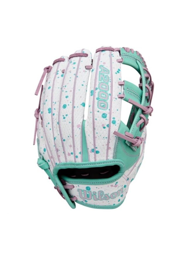 WILSON WINTER A2000 FP75SS 11.75" SEAFOAM & LAVENDER SPLATTER FASTPITCH GLOVE