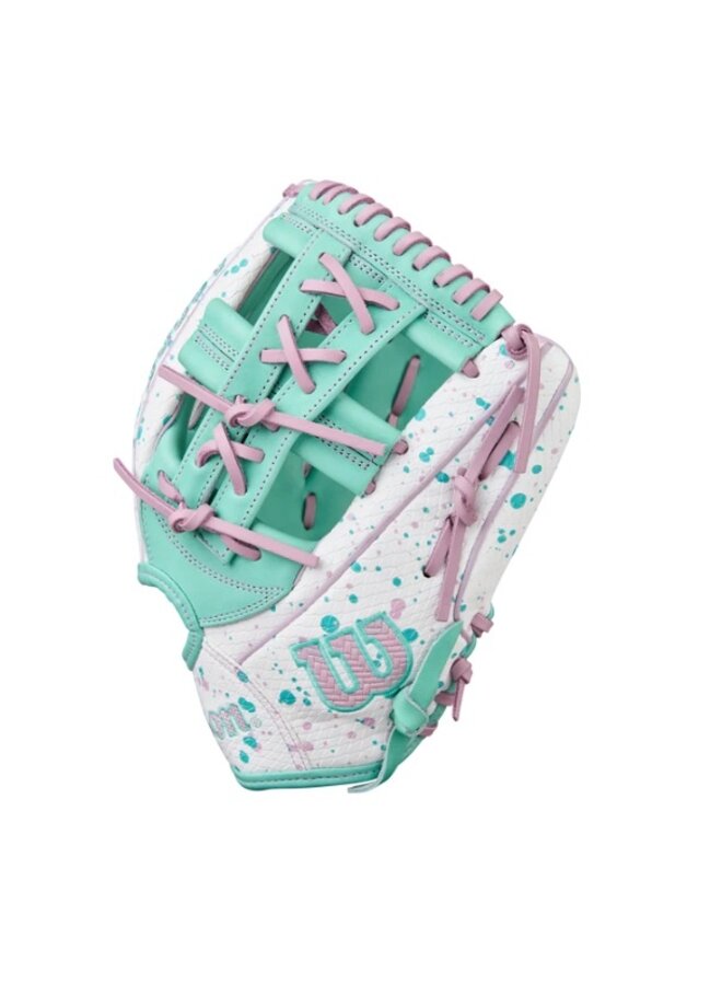 WILSON WINTER A2000 FP75SS 11.75" SEAFOAM & LAVENDER SPLATTER FASTPITCH GLOVE