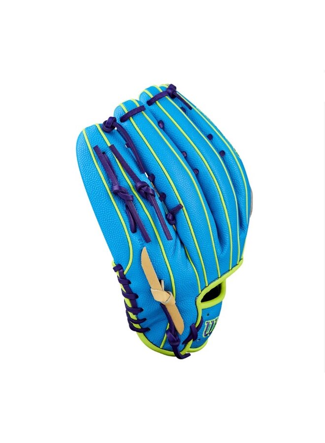 WILSON WINTER A2000 1750SS 12.5" BLONDE / SKY BLUE / PURPLE FASTPITCH GLOVE