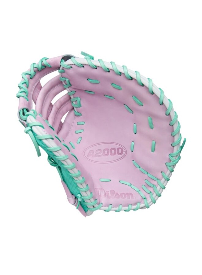 WILSON WINTER A2000 FP1620SS 12.5" LAVENDER / SEAFOAM FASTPITCH GLOVE - First Base