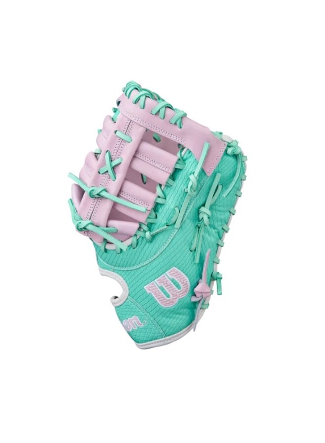 WILSON WINTER A2000 FP1620SS 12.5" LAVENDER / SEAFOAM FASTPITCH GLOVE - First Base